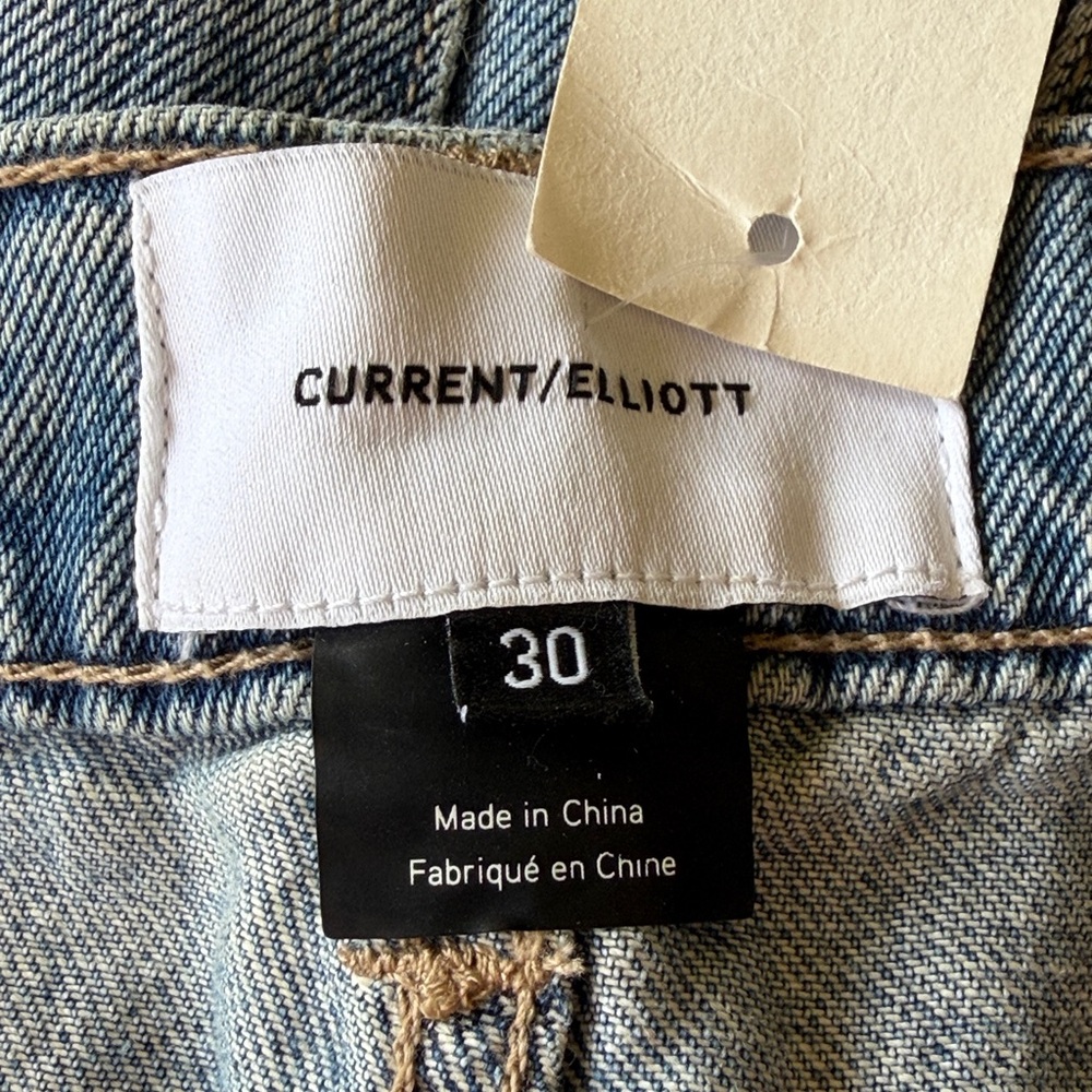 Current/Elliott Jarvis blue jeans in Hartley wash NWT size 30 distressed flare - Picture 9 of 14